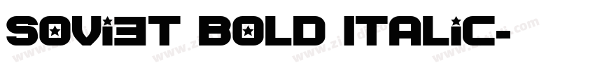 Soviet Bold Italic字体转换